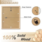 Natural Solid Wood 9x12 Picture Frame, Display 9 x 12 Inch Picture Poster Photo, Vertical & Horizontal Wall Hanging - 2 Pack/Natural/9"x12"