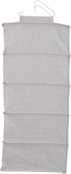 Household Essentials 10-Pocket Hanging Shoe Organizer, Side-by-Side Blended Canvas Storage, 2 Hooks for Excellent Support, The Perfect Space-Saving Organizer