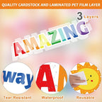 Classroom Bulletin Board Decoration Set Welcome Banner Wall Door Decor Colorful Classroom Decorations for Kindergarten Preschool Elementary Middle School (Welcome, You’re Amazing just The Way You are)