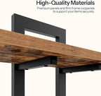 HOOBRO Floating Shelves, 15 Inch Wall Shelf Set of 4, Wall Mounted Storage Shelves 2-Tier, Hanging Bathroom Shelves, for Living Room, Bedroom, Bathroom, Kitchen, Rustic Brown and Black BF32BJP401