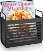 Magazine Holder, Magazine Rack Mail Organizer Folder Organizer Bin for Magazines, Books, Newspapers, Tablets in Home, Office, Black