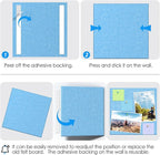 MaxGear Large Cork Board for Wall 36" x 24", Blue Bulletin Board, 6 Pack Felt Wall Tiles with Pushpins, Cork Boards for Office Push Pin Board Tack Board Felt Board