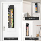 Hat Rack for Door and Closet – Large Capacity Hanging Hat Rack Organizer Holds 30-35 Caps, Over the Door Hat Storage Organizer for Bedroom, Entrance or Dorm, 1 Pack, Black