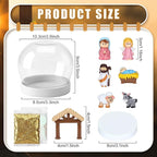 6 Sets 36 Pcs Nativity DIY Snow Globe Craft Kits Water Globes Making Kit with Mini Figurines Accessories Make Your Own Jesus Crafts for First Communion Holidays Party Favors Home Decor