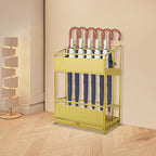 Umbrella Holder Entryway, Umbrella Stand Rack 18.9*11*26in Metal Square Umbrella Rack Organizer Removable Drip Tray Raised Feet Hollow-Out Design Drip Tray Handle for Holds Umbrellas, Canes