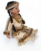 22" Collectible Native American (Indian) Vinyl Doll - VM221132 (Tara)