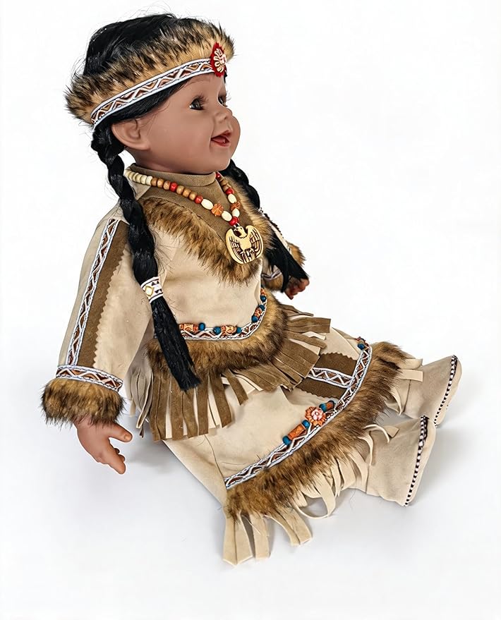 22" Collectible Native American (Indian) Vinyl Doll - VM221132 (Tara)