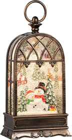 Snow Globe Christmas with Snowman, Lighted Christmas Snow Globes with Timer, Swirling Musical Glittering Snow Globes Lantern for Christmas Decoration(Snowman)
