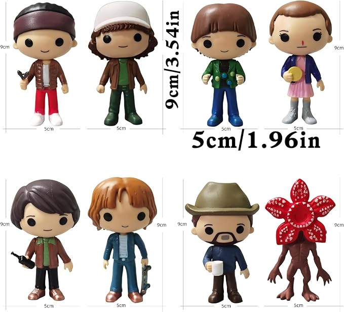 8Pcs Stranger Figure,Character Model Collectable Figure Creative Gift for Fans