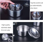 Outdoor Ashtray with Lid, Flip Top Stainless Steel Ash Tray, Metal Windproof Cigarette Ashtrays for Indoor or Outdoor Use, Desktop Ashtray Office Patio Home Decor