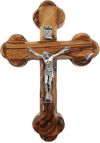 Zuluf 4.7" Wooden Orthodox Wall Crucifix Christian Catholic Handmade Cross from Bethlehem Holy Land Gift CRS071