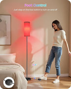 Dimmable Floor Lamp for Living Room with RGB Colors, Color Changing Ambient Lighting, Corner Standing Lamp for Bedroom - Remote, Foot Switch, Timer, Warm Cool White, 10W Smart Bulb Included RE06LD05W1