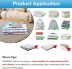 Electric Pump for Vacuum Storage Bags, Portable Vacuum Bag Pump, Electric Vacuum Pump for Storage Bags, Great for Various Vacuum Seal Bags for Clothing,Blankets,Bedding- Blue (No Bags)