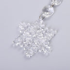 20 Pcs Plastic Winter Snowflake Drip Ornaments Xmas Tree Hanging Decorations for Christmas Tree Wedding Birthday Party Home Window Door Decorations (Transparency)