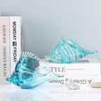 DOVDOV Blown Glass Conch Statues - Modern Glass Art, Conch Decorative Statues for Dining Tables, Entryways, Coffee Tables, Living Rooms, Kitchens, Shelf Fillers