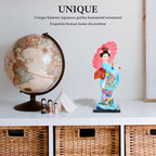 Amosfun Japanese Kimono Doll 9.44 Inch Geisha Figurine Traditional Maiko Decorative Collectible for Home and Restaurant Display