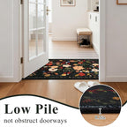 U'Artlines 2'6" x 10' Boho Runner Rug for Hallways Kitchen Colorful Floral Soft Non Slip Washable Floor Carpet Runners for Entryway Laundry Room Bathroom Green