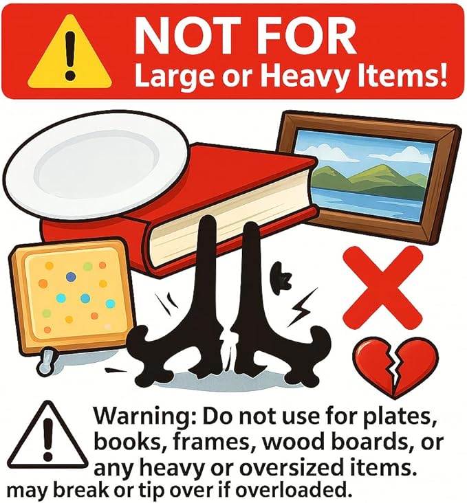 Artliving 5" Black 24pcs/Set Plastic Easels Plate Display Stands Picture Frame Stand Holder