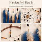 Dream Catchers Handmade Feather for Kids Bedroom Wall Hanging Decoration Decor Nursery Wall Art Ornament Craft