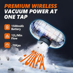 Travel Vacuum Bags with Wireless Pump, 15 Pack Vacuum Storage Bags with Powerful -70KPa Suction, for Maximum Compression in Luggage, Travel and Home Use for Clothes and Blankets.