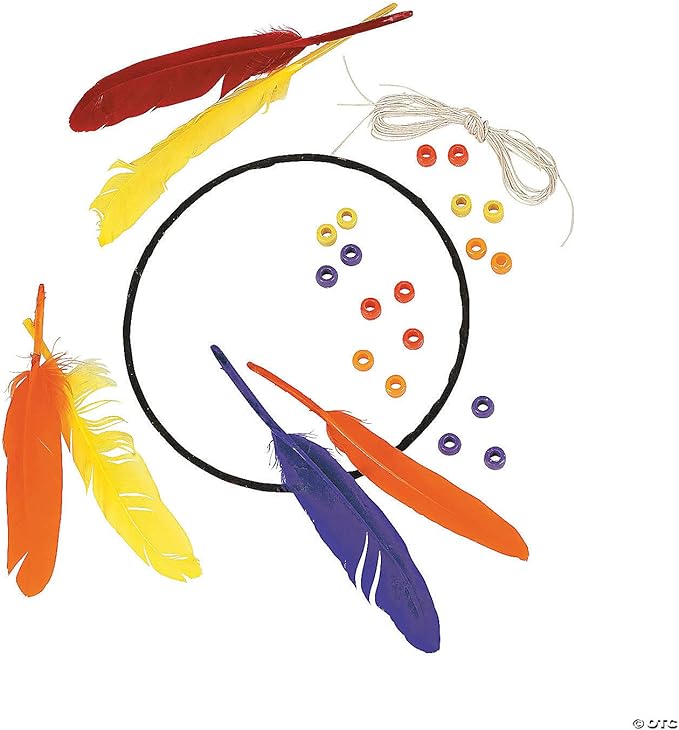 Fun Express Dream Catcher Craft Kit for Kids - Makes 12 Dream Catchers - Individually Packaged - DIY Crafts and Home Activities