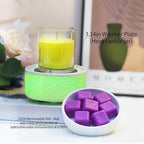 7-Color Changing Wax Melt Warmer, Modern Ripple Design 3-in-1 Electric Candle Warmer with Large Melting Dish, Ceramic Scented Wax Melter Essential Oil Burner for Home Aromatherapy, White