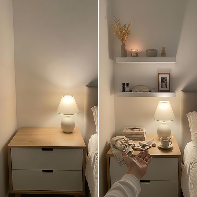 BAOBAB WORKSHOP Wood Floating Shelves for Bathroom Wall - White Shelves for Bedroom Kitchen Living Room - Solid Wood Shelves - White - 24 x 6.7 Inch, Set of 2