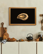 VIYYIEA Vintage Gold Framed Wall Art for Living Room, Oyster Canvas Prints Home Decor, Oil Painting Picture, Bedroom Wall Decor Gifts for Friends or Family -【Oyster】-(24L x 16W)