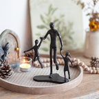 Sziqiqi Dad Birthday Gifts for Father - Dad Daughter Son Iron Statue Father Childs Love Sculpture Decoration for Fathers Day Wedding Christmas Figurine Memorial Gifts for Son Husband
