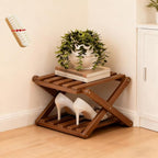The 9-Tier No-Assembly Bamboo Rack, Folding Bamboo Shoe Rack Organizer with Collapsible Vertical Design, Space-Saving & No-Tool Assembly, for Entryways,Corners,Bedrooms,Balconies (Brown,2)