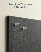Aothia Felt Bulletin Board Tiles for Wall, 12 Pack Large 48" x 36", Felt Wall Tiles Cork Board Alternative, Adhesive Bulletin Board Tiles for Office, Classroom & Home, Charcoal Gray
