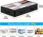 2 Pack Under bed Storage Containers, 90L Large Capacity Bedroom Closet Organizers and Storage Bins Foldable Underbed Storage Bags for Clothes, Blanket, Towels, Comforter, Sweaters, Linen Sheet Black