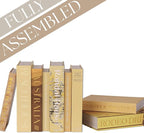 ORITZIO Yellow Faux Books Set of 9 - Hidden Storage Decorative Fake Books for Coffee Table, Home Staging, Interior Design & Fashion Accents & Beach House Accessories