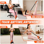 Pedal Resistance Bands with Handles, Upgrade Women Exercise Bands for Full Body Training, Core, ABS, Legs, Glutes, Arms, Pilates, Physical Therapy, Strength, Sit Up Equipment for Home Workout
