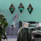 ONIZHITY 3-Piece Rose Wooden Wall Decor - Positive Quotes, You Are Beautiful, for Bedroom, Kitchen, Bathroom & Wedding (Teal, 12 x 7 inch)