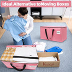 Extra Large Moving Bags with Zipper - Heavy Duty Tote for Packing Clothes, Durable Storage Bin Organizer, Multipack Set