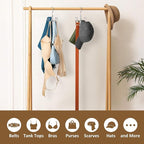 ZEDODIER 2 Pack Scarf Organizer Scarf Hanger for Closet, Rotatable Sturdy Hijab Holder Holds 16 Scarves, Metal Space Saving Closet Organizers and Storage, Silver