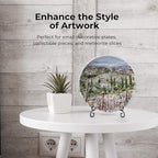 TR-LIFE 4 Pack Plate Stands for Display - 6 Inch Plate Holder Display Stand + Metal Easel Stand for Picture Frame, Decorative Plates, Book, Photo, Collectibles (4 Pack)