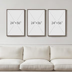 Large Framed Neutral Abstract Wall Art for Living Room, 3 Piece Black and White Canvas Prints Paintings Artwork for Walls, Modern Minimalist Pictures Wall Decor for Bedroom Dining Room Office 24x36 In