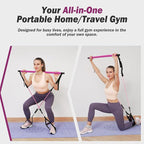 Upgraded Pilates Bar Kit with Resistance Bands Natural Latex for Women & Men, Heavy-Duty Stainless Steel Multifunctional Yoga Pilates Stick for Home Gym Exercise Fitness Equipment Full-Body Workouts