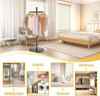 Round Garment Rack, Floor Standing Rotatable Clothing Rack, Portable Retail Display stand for Hanging Clothes Bedrooms Boutiques Commercial Shop Laundry Room