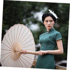 Parasol Umbrella Frames 2pcs Oil Paper Stands Stage Paper Umbrellas Bracket for Display Random Color