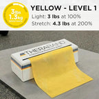 THERABAND Resistance Bands, 6 Yard Roll Professional Latex Elastic Band For Upper Body, Lower Body, & Core Exercise, Physical Therapy, Pilates, Home Workouts, & Rehab, Yellow, Thin, Level 2