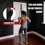 LEEKEY Resistance Bands, Exercise Bands with Handles,Pull Up Assist Bands - Band Set with Door Anchor - Bands for Working Out,Band for Men and Women Fitness Training,Home Workouts