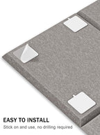 Hsurbtra Large Cork Board for Wall 47 x 36 Inch, 12 Pack Felt Bulletin Notice Board with Pushpins for Office Home School Farmhouse Wall Decor, Khaki