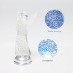 Christmas Angel Snow Globe Water Spinner LED Light Battery Operated Glitter Angel Figurine 12.8” Tabletop Christmas Decoration Holiday Home Décor by Moments in Time