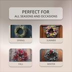 White No Drilling Required - Universal Wreath Holder for Decorations | Invisible Hook with High-Tech Technology for Door Wreaths & Seasonal Decorations - Hanging Hook for Easy Installation