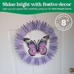 2-Pack 8 Inch Wire Wreath Frame – Round Metal Wreath Form with Ring Design for DIY Crafts, Floral Projects, and Home Decor – Dark Green Wire Frame for Christmas Holiday & Weddings