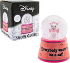 Disney Aristocats Marie Everybody Wants to Be A Cat Mini Light-Up Snow Globe with Swirling Glitter | 3 Inches Tall