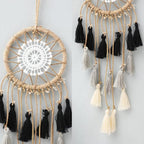 Artilady Small Dream Catcher for Cars - Bohemian Mini Dream Catchers for Cars Rear View Mirror Hanging Decoration (Black Grey White)